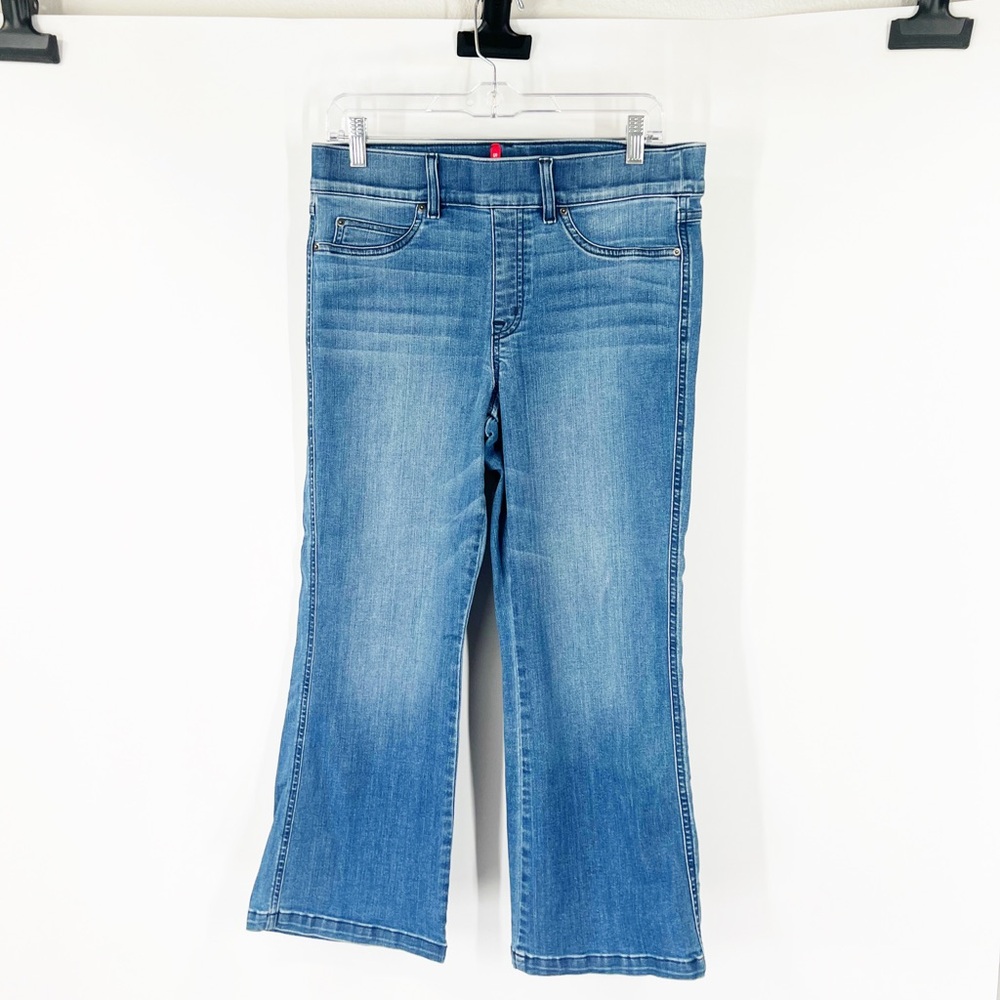 SPANX Denim Cropped Kick Flare Jeans Vintage Indigo 20541Q - Picture 2 of 8